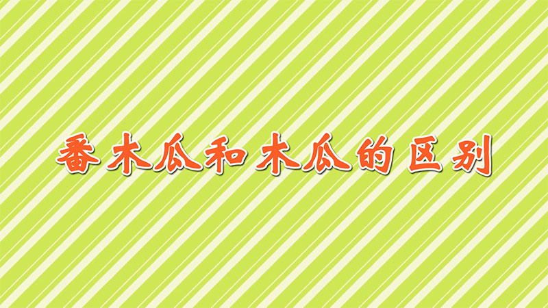 番木瓜和木瓜的區別