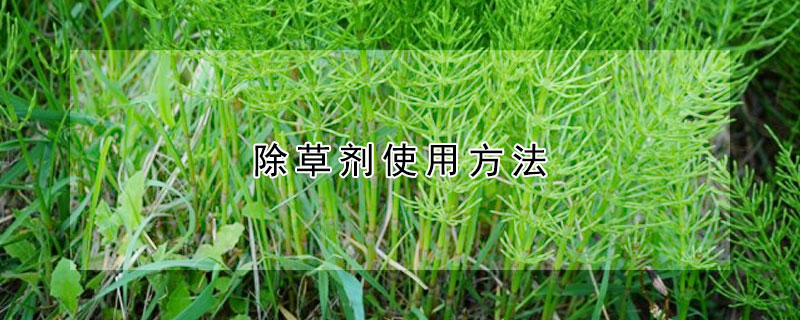 除草劑使用方法